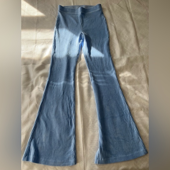 Aerie Sky Blue Flare Pants - Picture 2 of 10